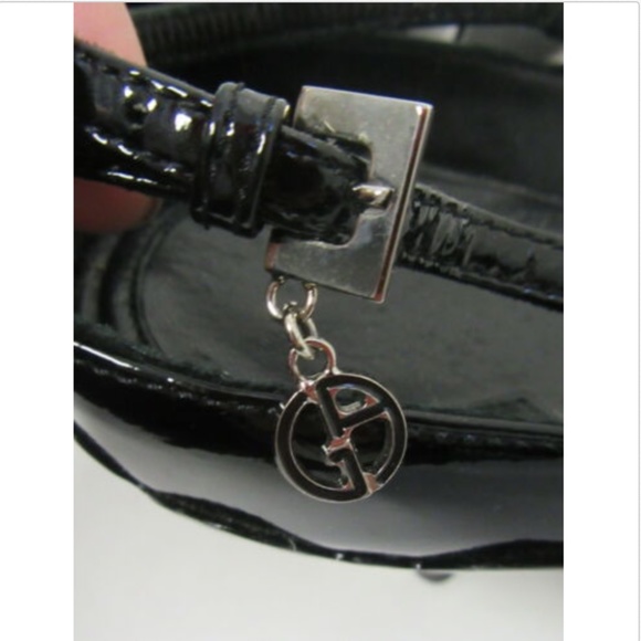 GIORGIO ARMANI Black Patent Leather hells sz 40 - Picture 4 of 8